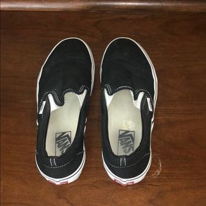 Vans black slip ons size 8 women’s